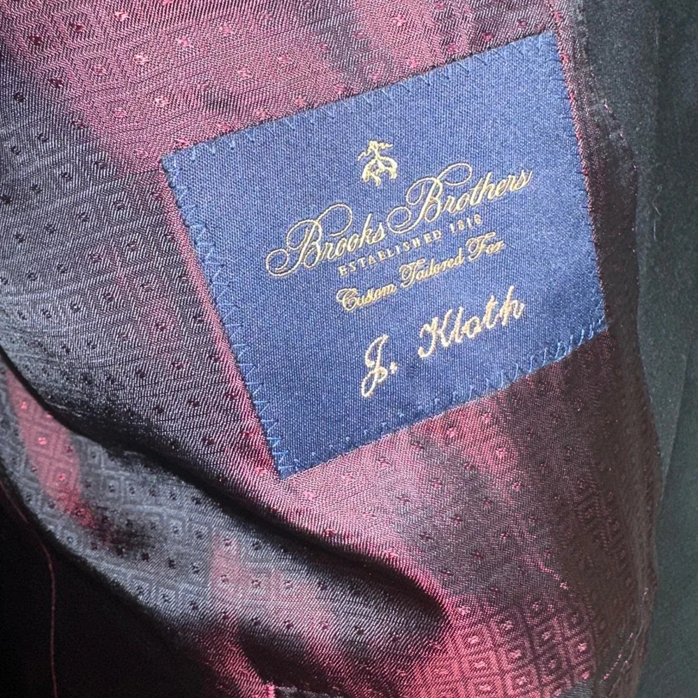 Brooks Brothers Mens Navy Blue 100% Wool Custom Tailord 2-Button Blazer IBB56582